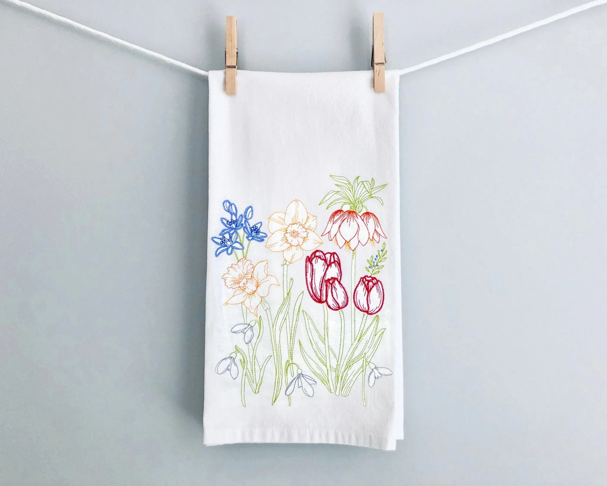 Floral Four Sack Towel Set/Three