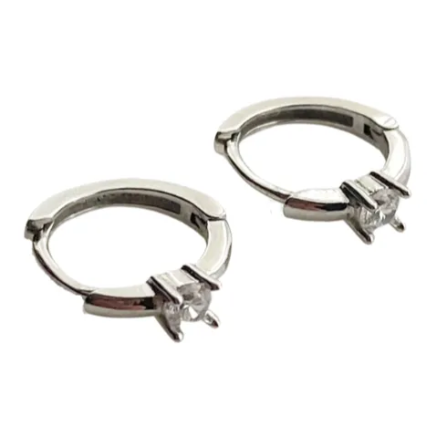 Gracie Silver Huggie Earrings