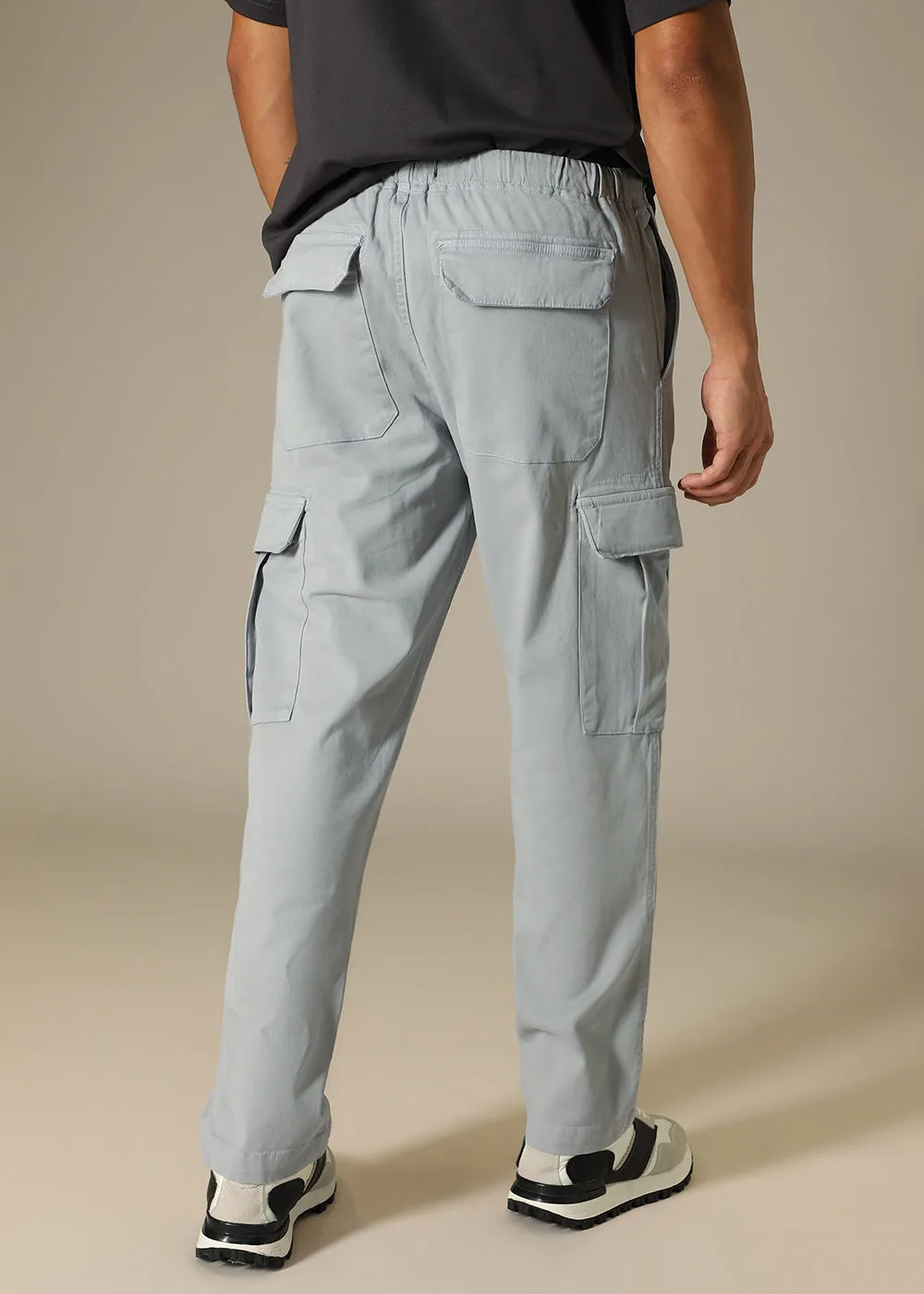 Grey Twill Cargo Pant