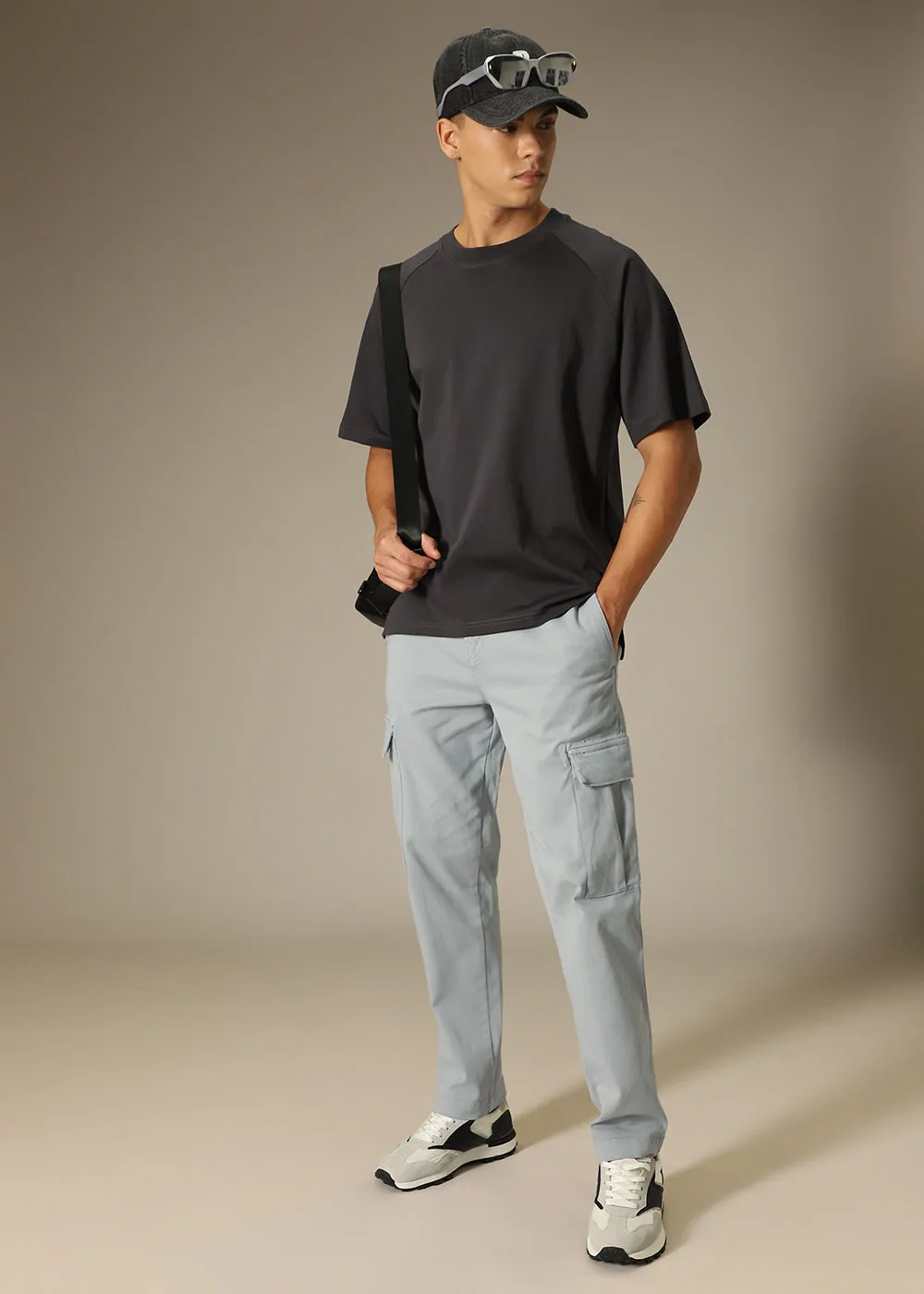 Grey Twill Cargo Pant