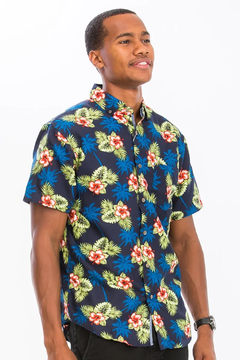 HAWAIIAN PRINT BUTTON DOWN SHIRT