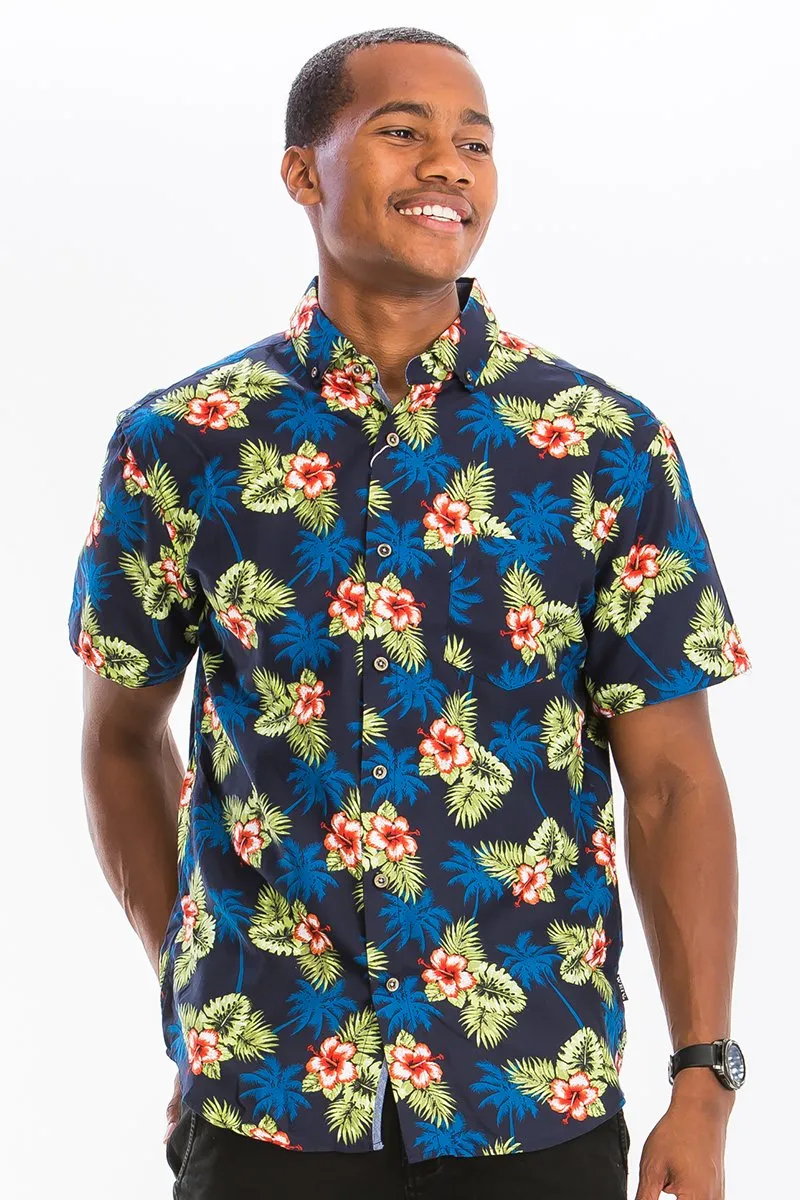 HAWAIIAN PRINT BUTTON DOWN SHIRT