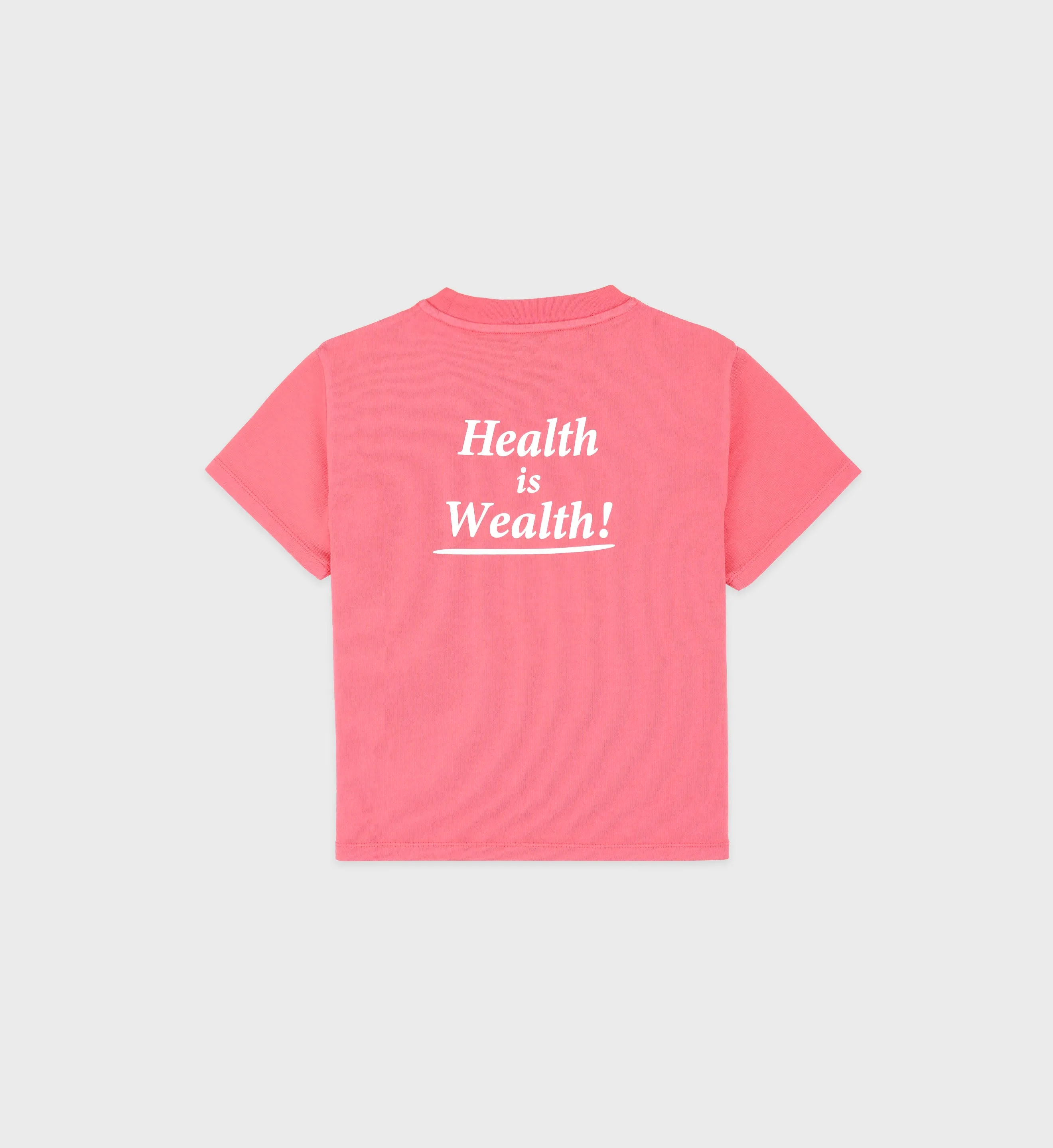 Health Is Wealth Kids T-Shirt - Cotton Candy/White