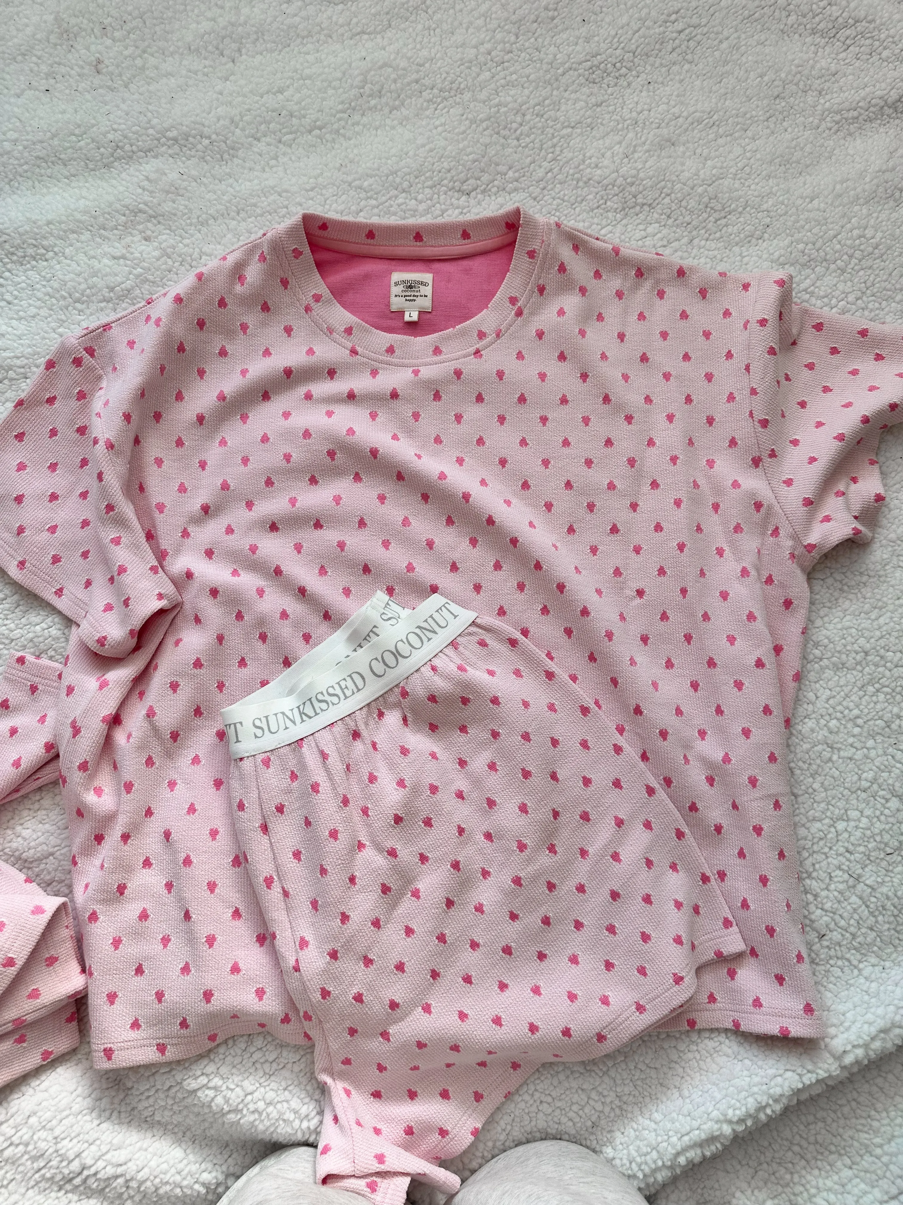 Heart Short Sleeve Pajama Top