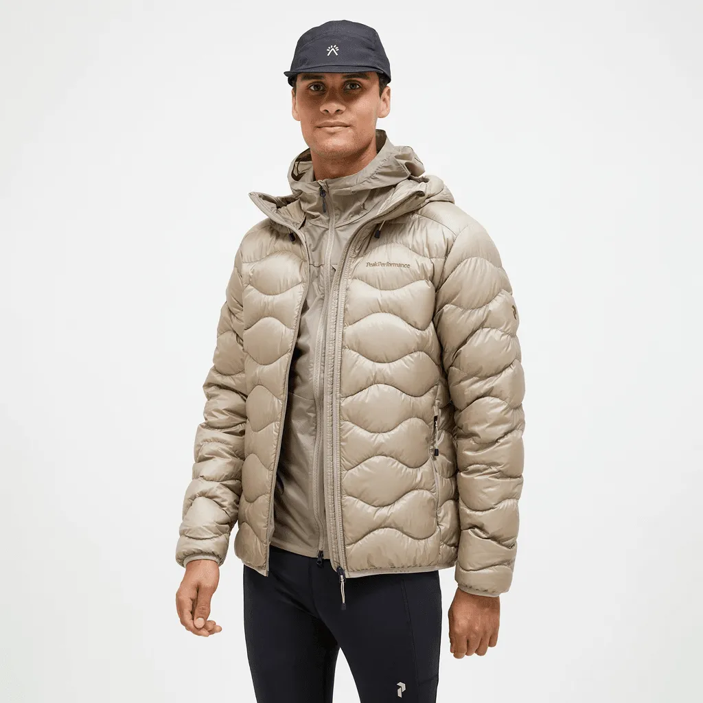 Helium down hood jacket - Avid beige