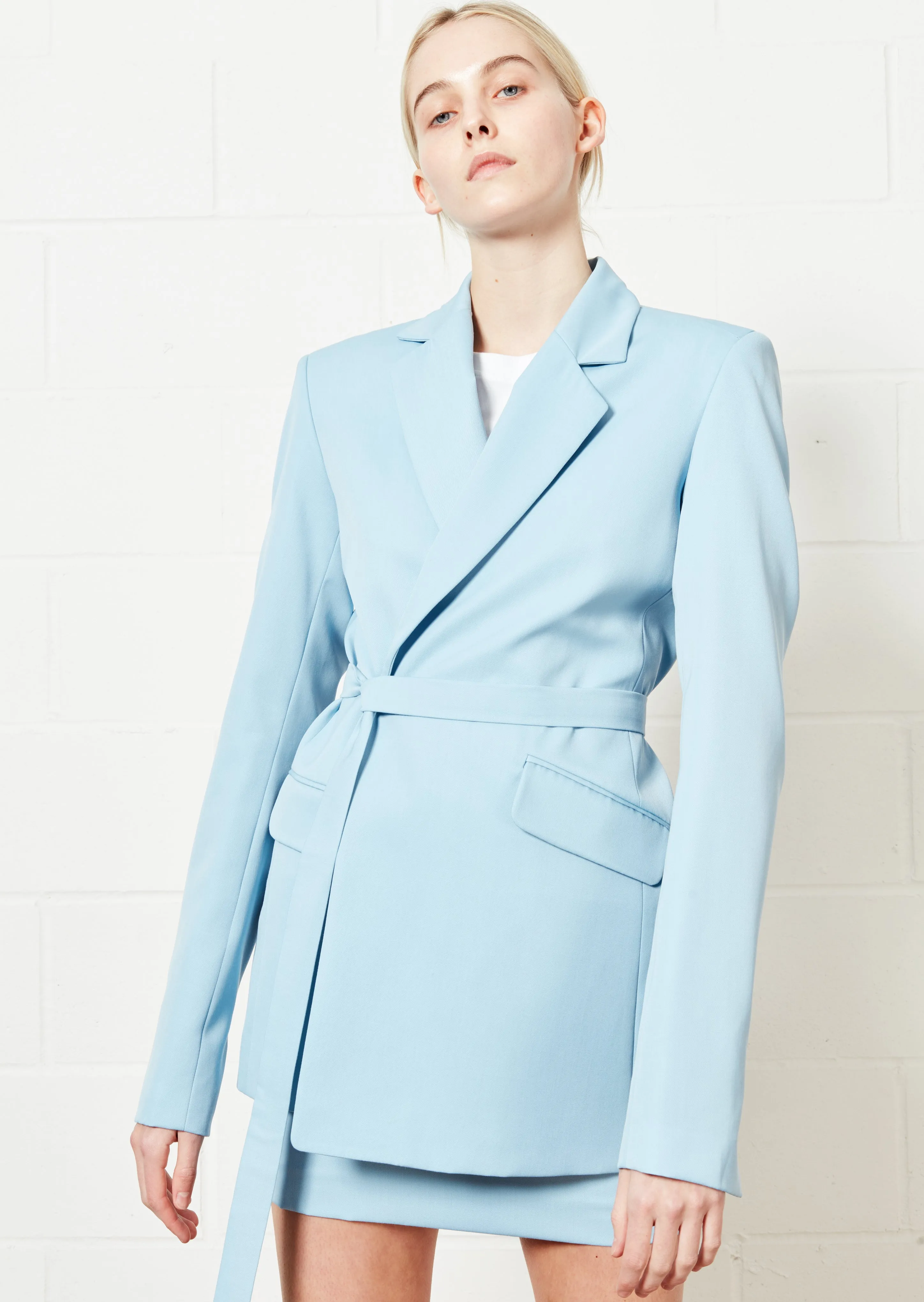 House of Holland Blue Suit Mini Skirt