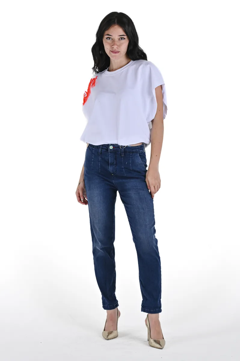 Jeans donna slim Sonia Marmorizzato SS24