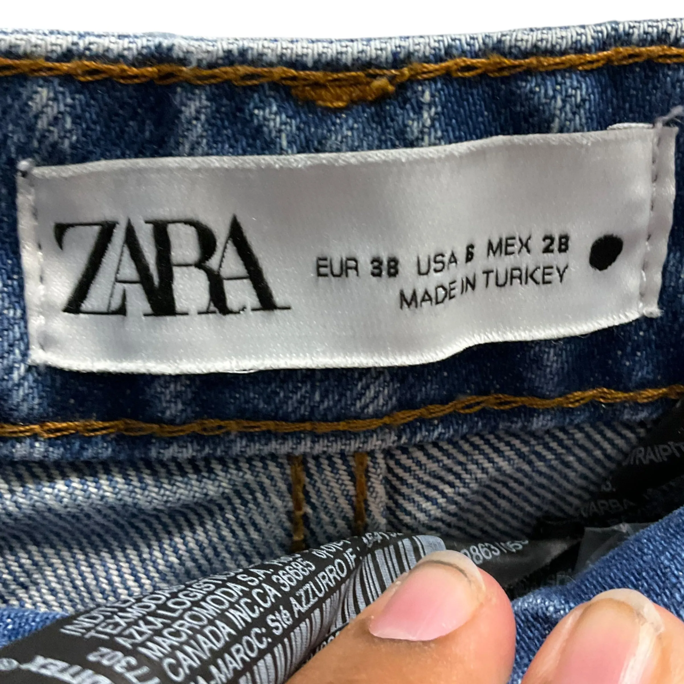 Jeans Straight By Zara In Blue Denim, Size: 6