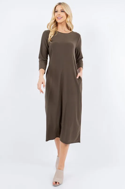 Joy Layering Dress-Olive