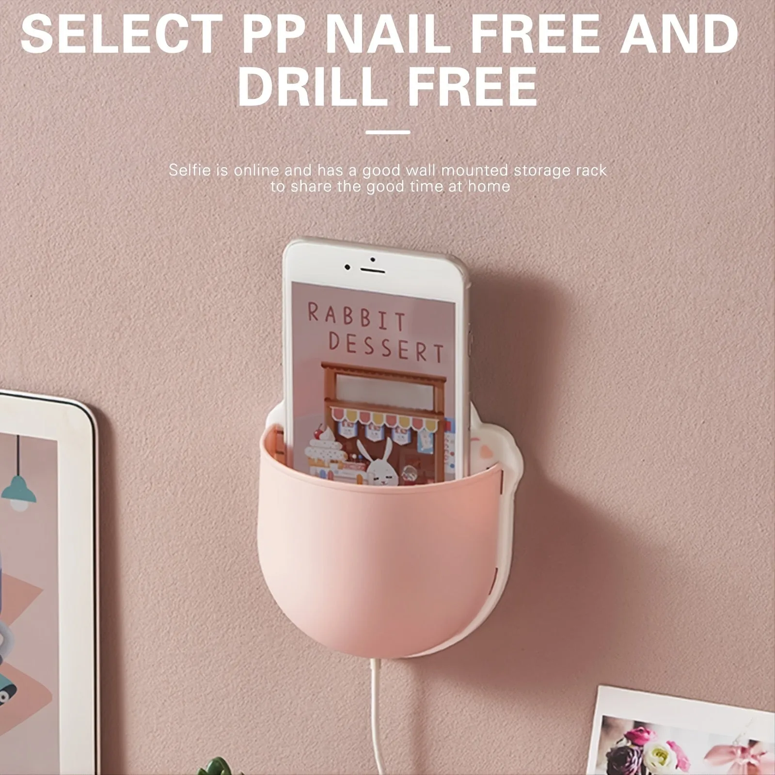 Kawaii Self-adhesive Wall Mount Holder