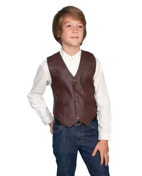 Kids' Snap Front Lambskin Vest