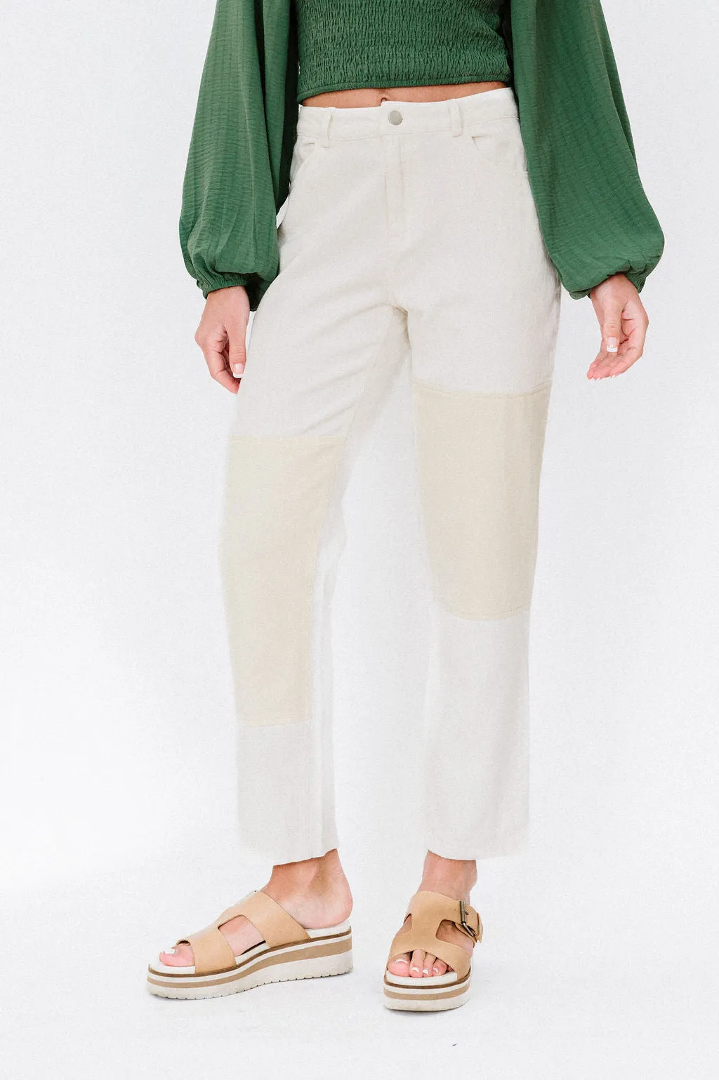 Kirsten Color Block Twill Pants