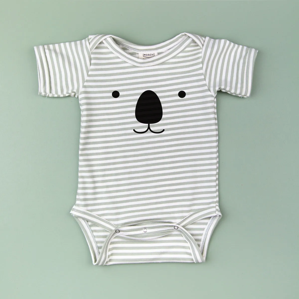 Koala Stripe Organic Cotton Bodysuit MADE TO ORDER