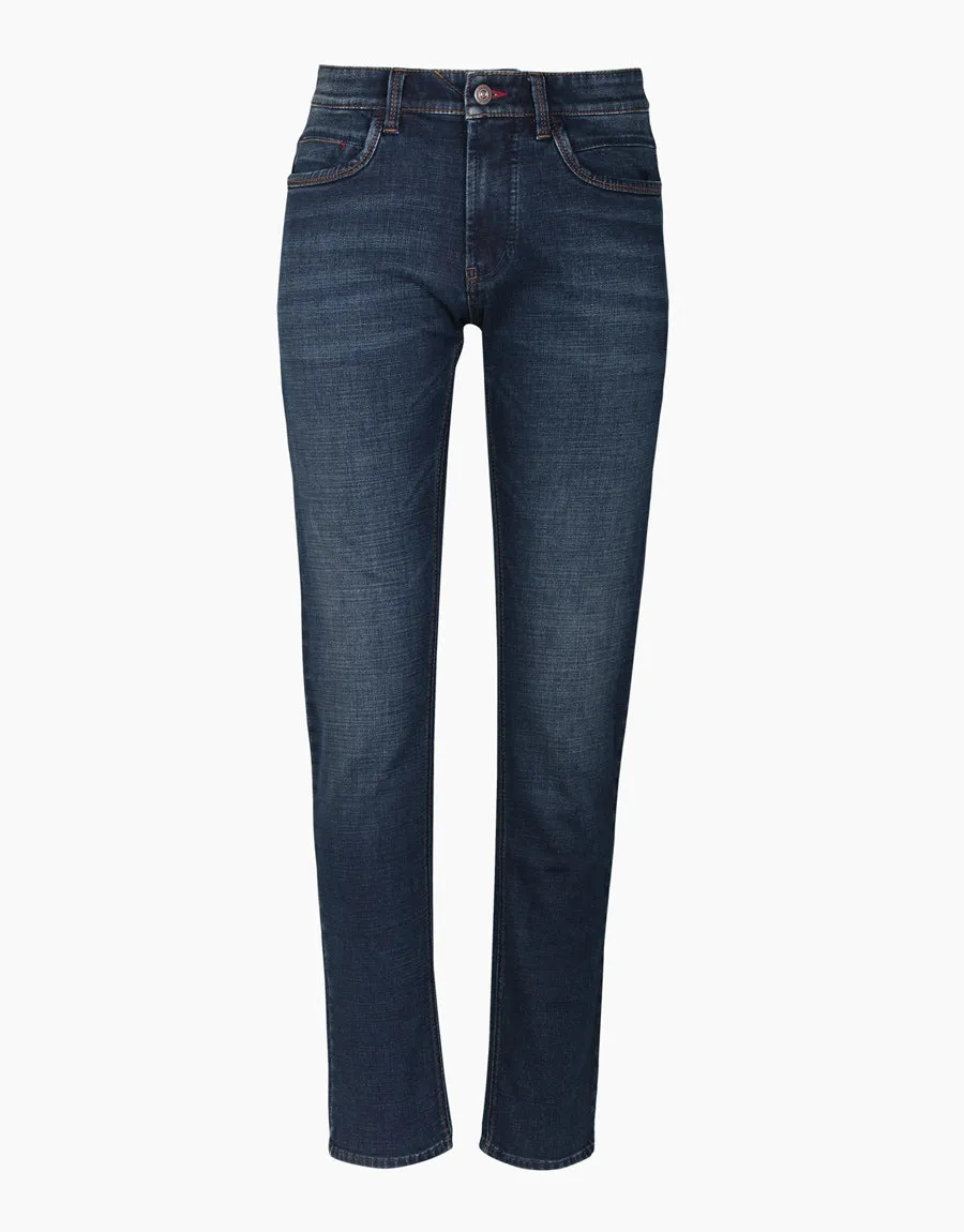 Kurt Jean Dark Blue Washed & Faded