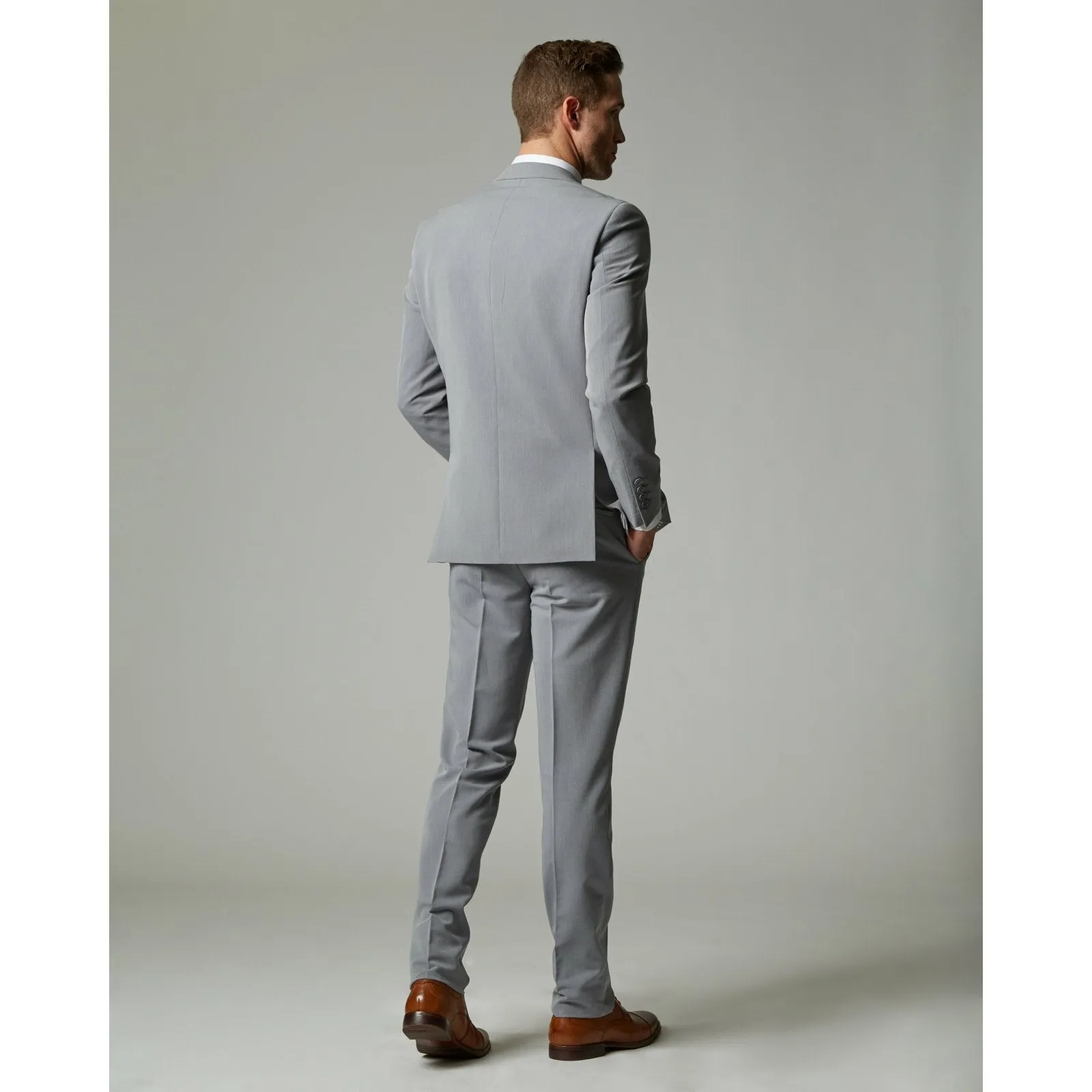 Light Grey Tempo Stretch Slim Fit Suit