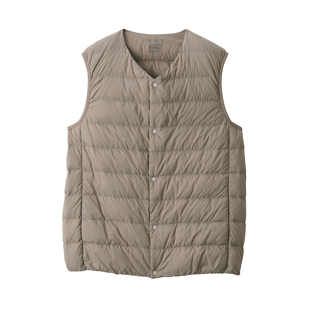 Lightweight Pocketable Collarless Down Vest