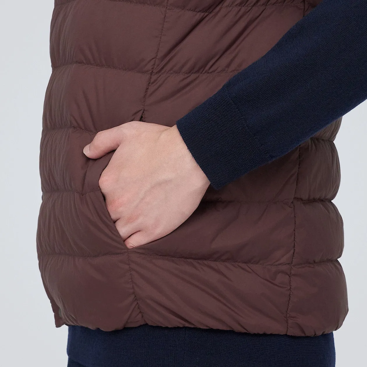 Lightweight Pocketable Collarless Down Vest