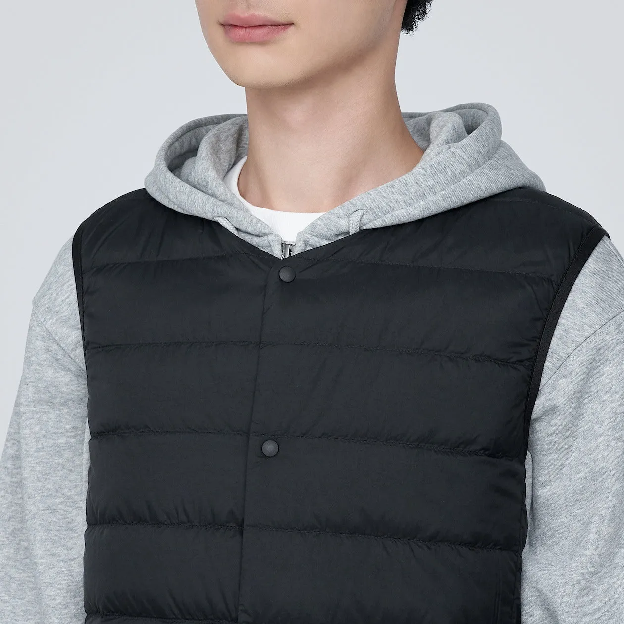 Lightweight Pocketable Collarless Down Vest