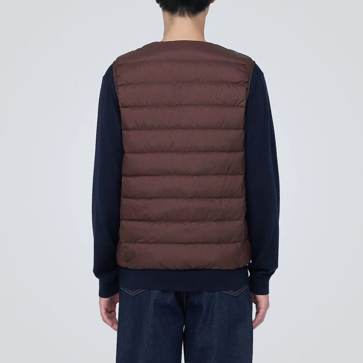 Lightweight Pocketable Collarless Down Vest