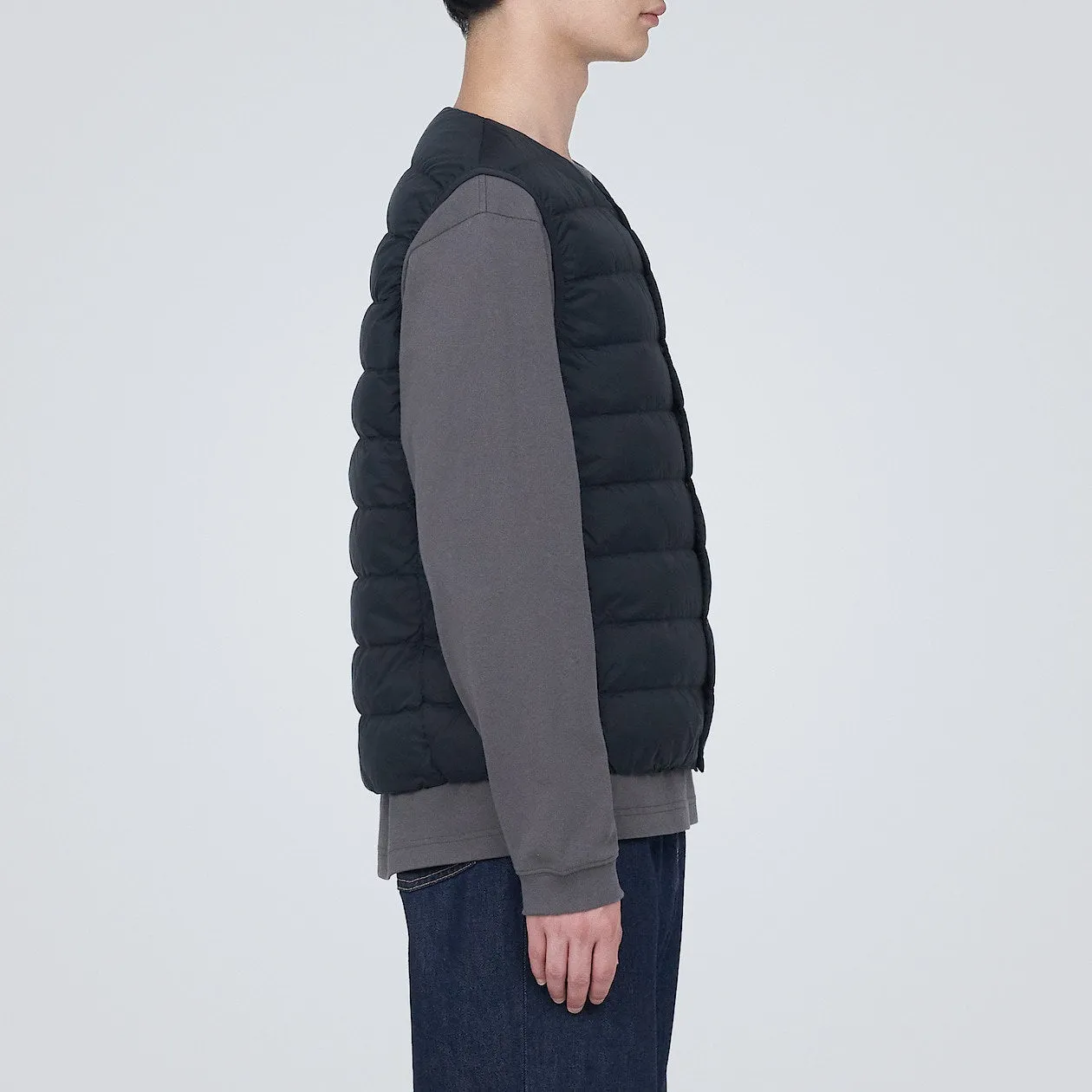 Lightweight Pocketable Collarless Down Vest