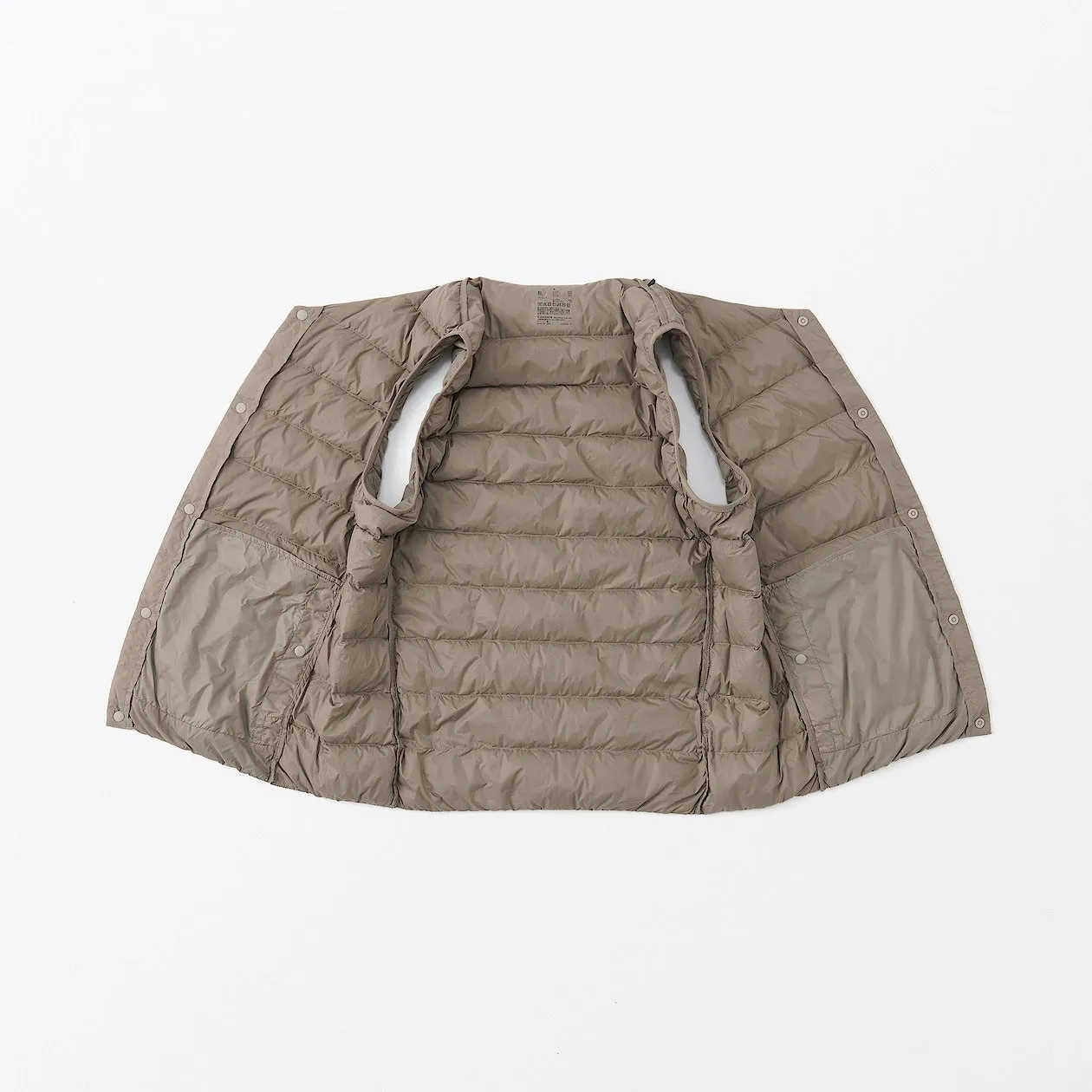 Lightweight Pocketable Collarless Down Vest