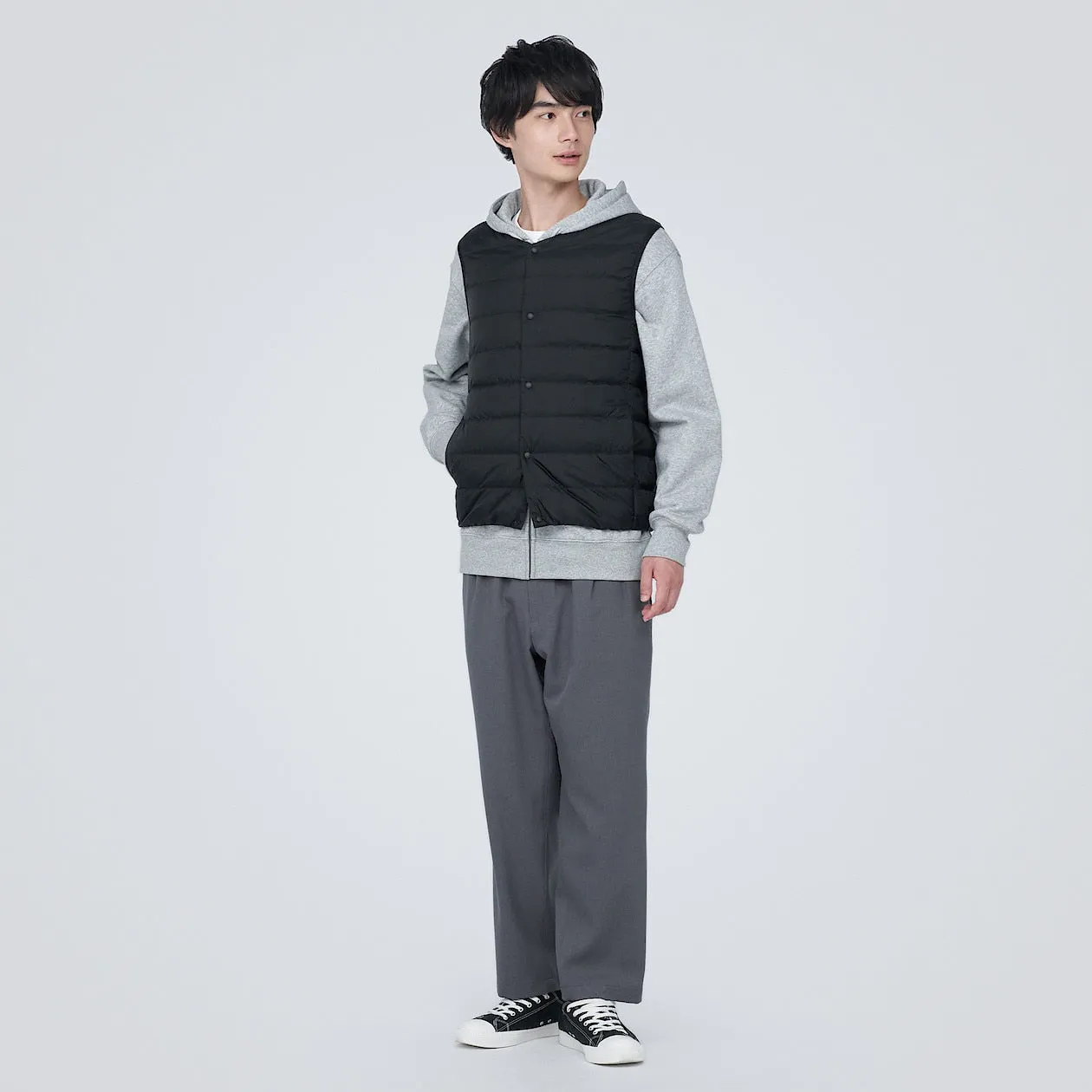 Lightweight Pocketable Collarless Down Vest