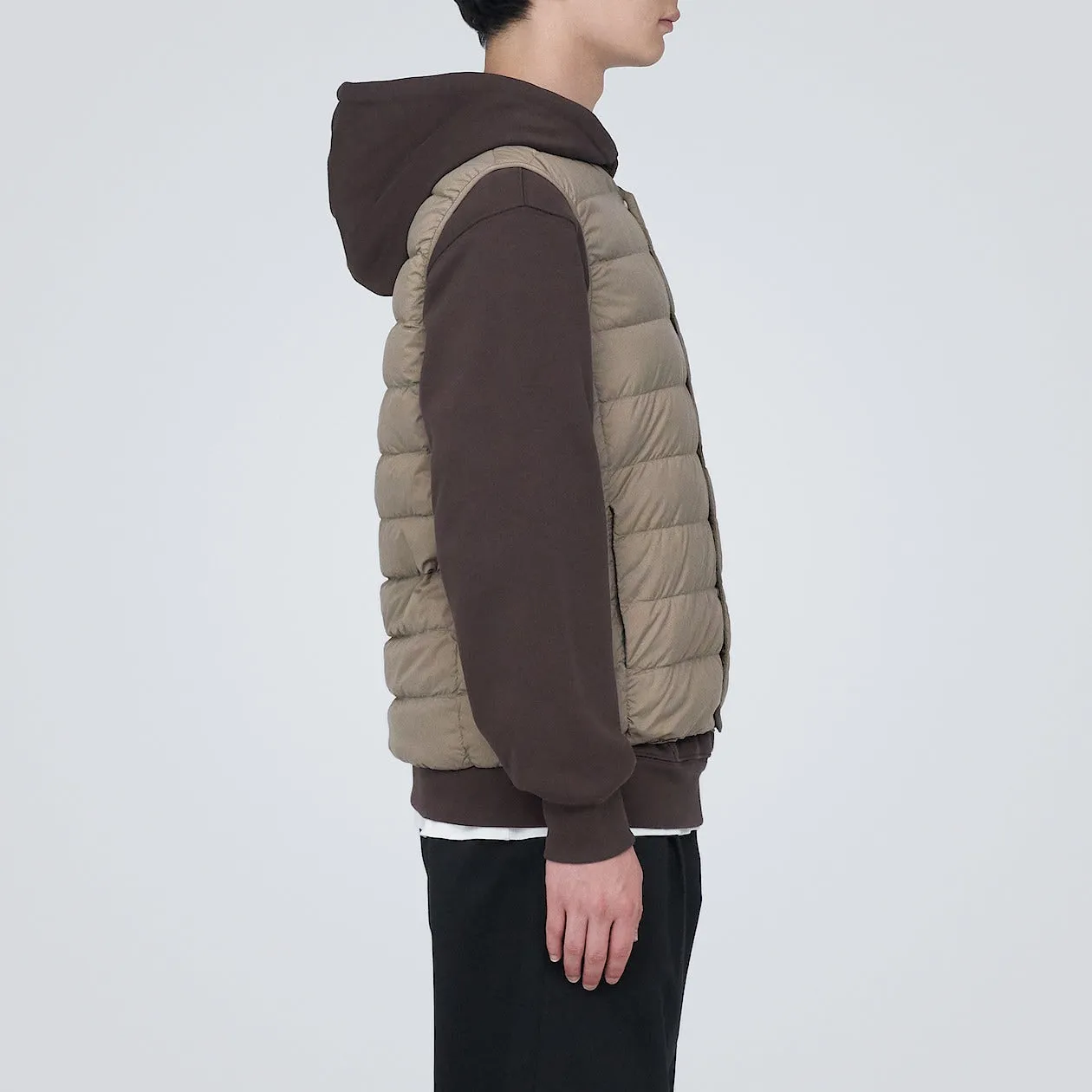 Lightweight Pocketable Collarless Down Vest