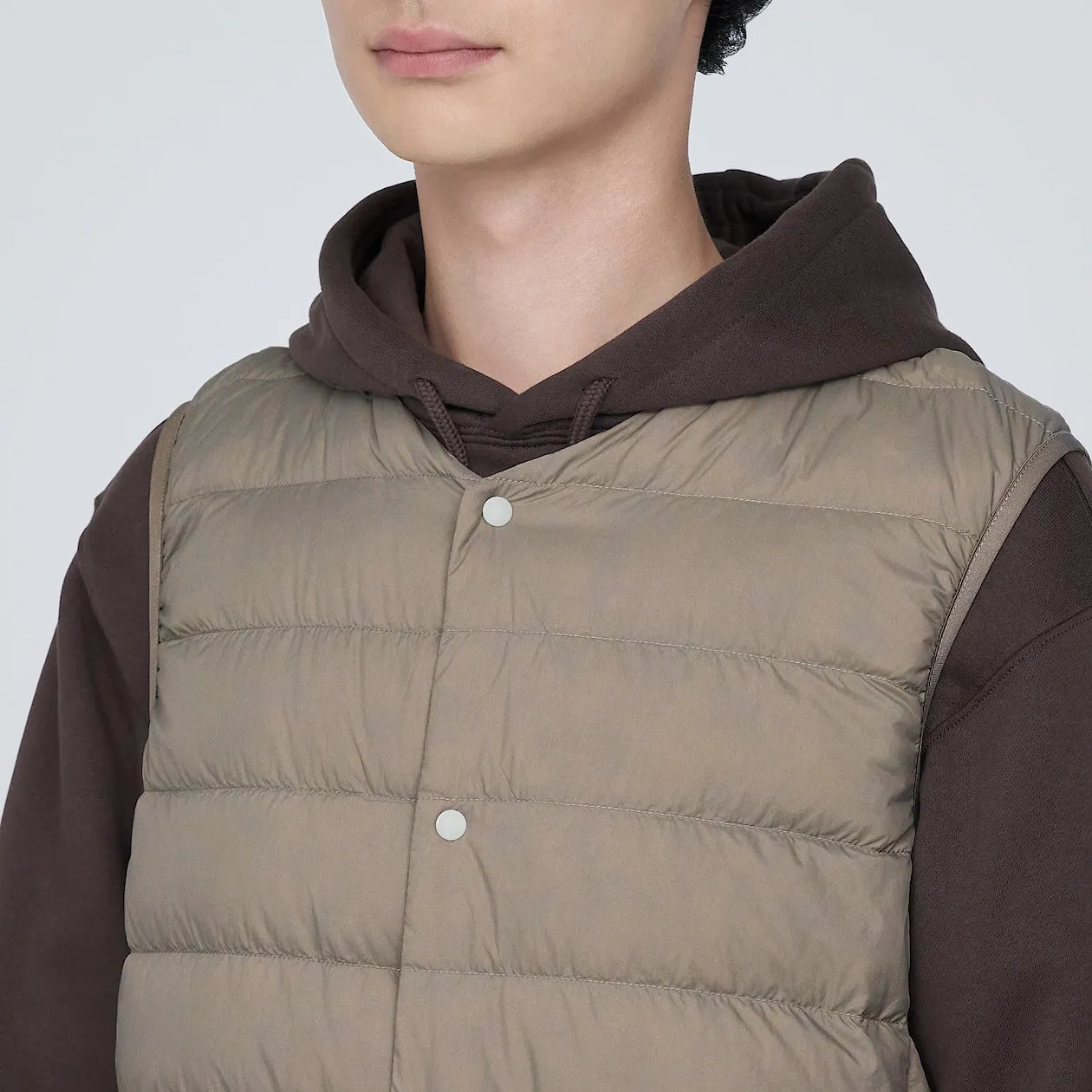 Lightweight Pocketable Collarless Down Vest