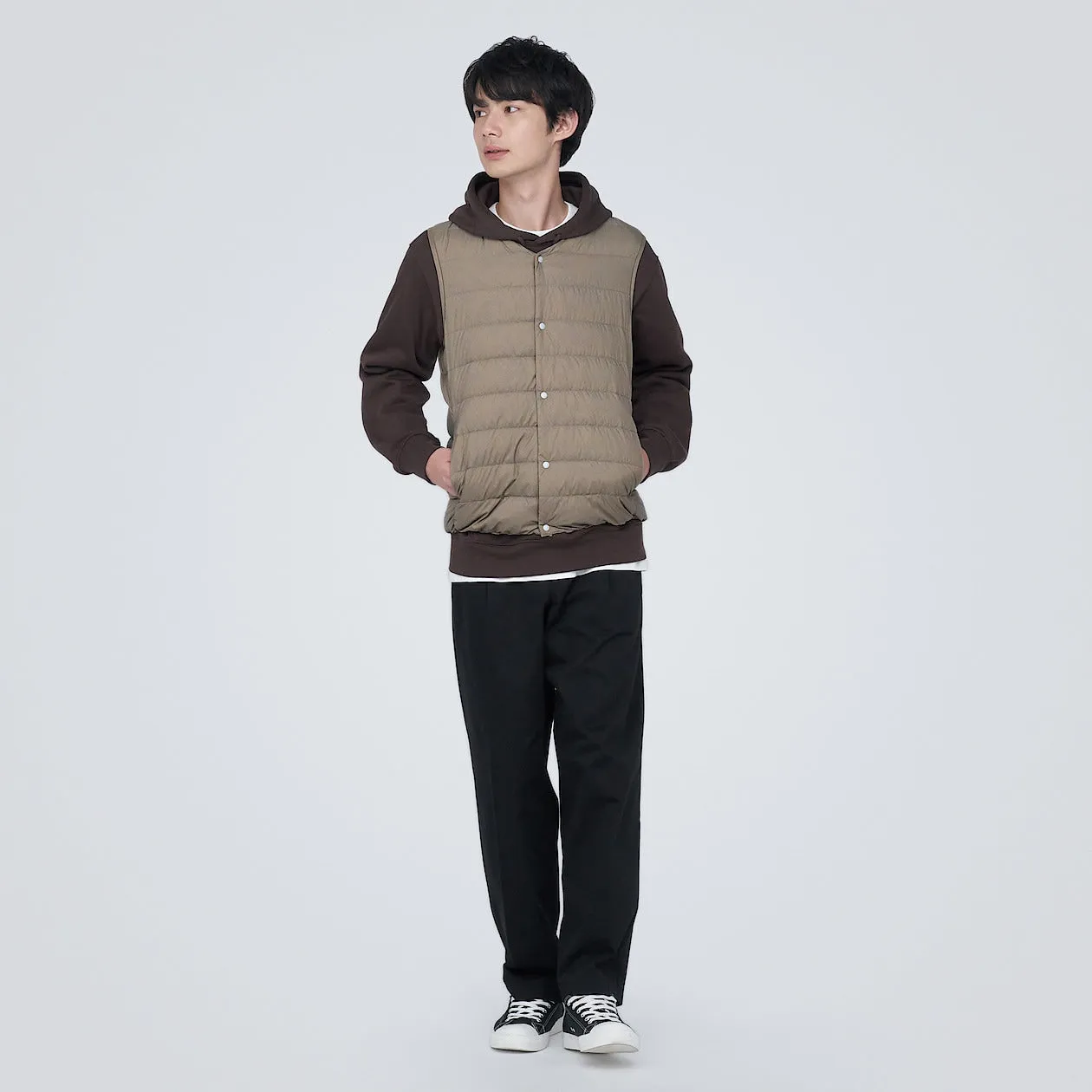 Lightweight Pocketable Collarless Down Vest