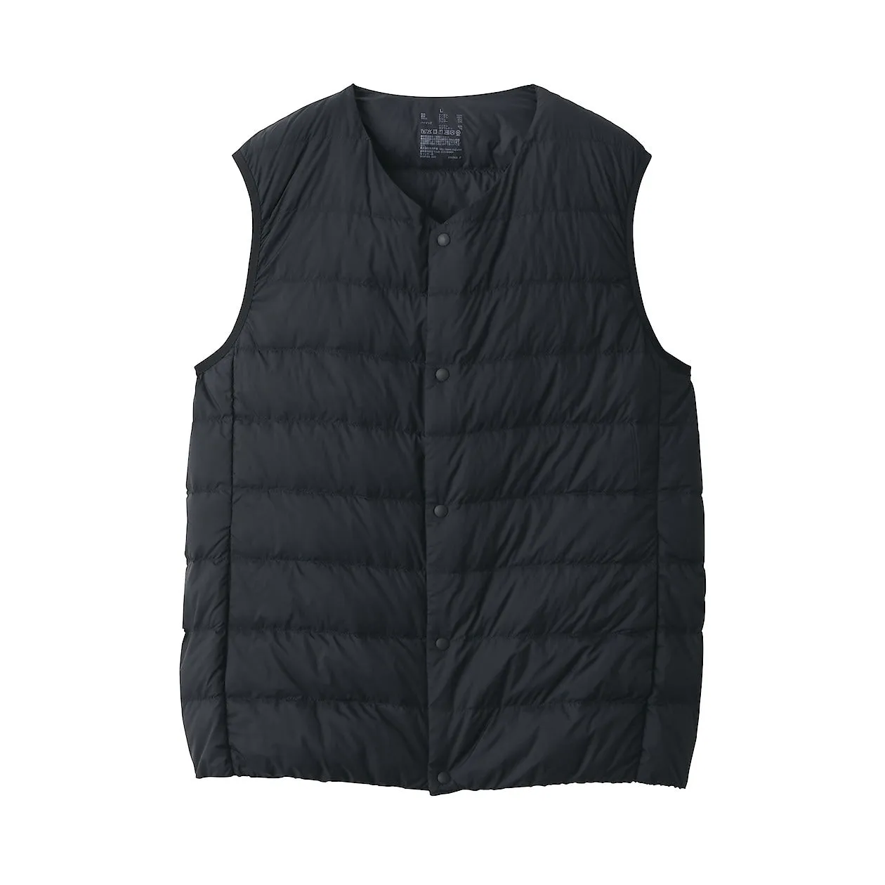 Lightweight Pocketable Collarless Down Vest