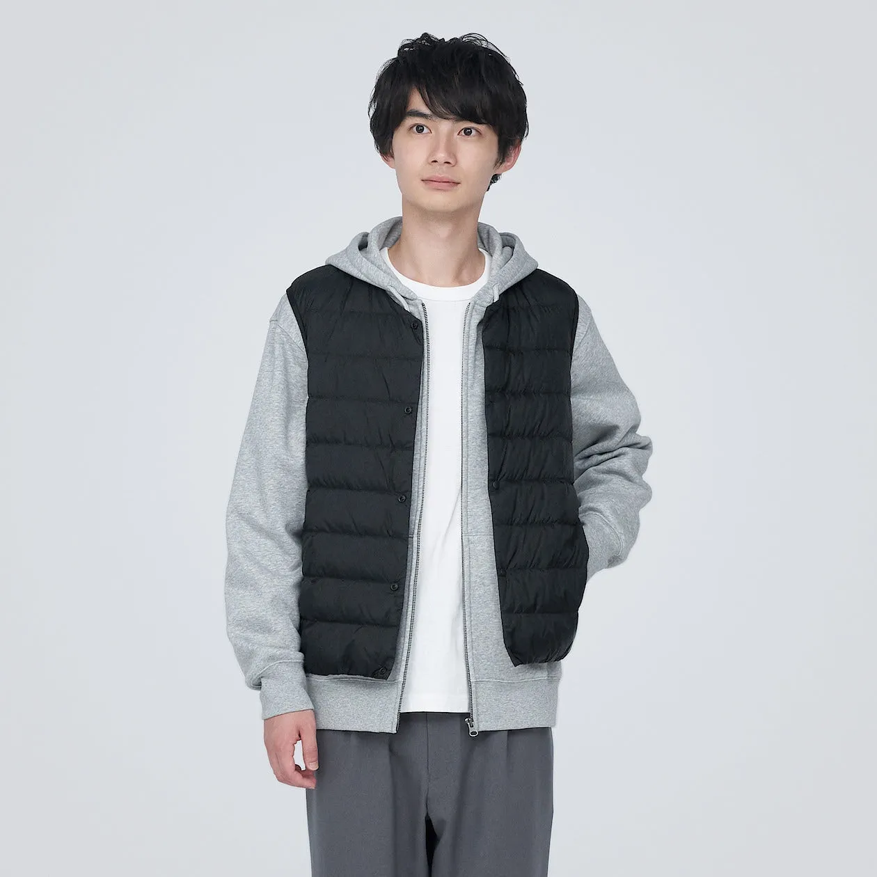 Lightweight Pocketable Collarless Down Vest