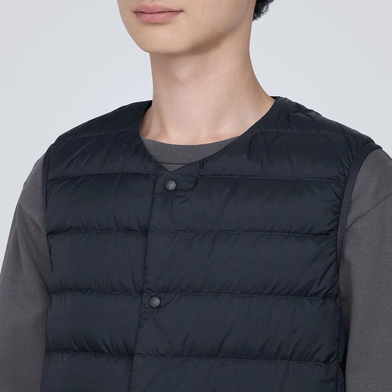 Lightweight Pocketable Collarless Down Vest