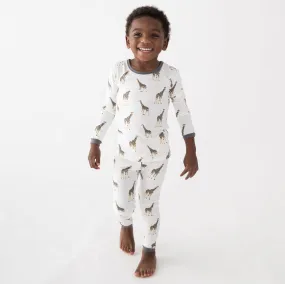 Long Sleeve Pajamas in Giraffe