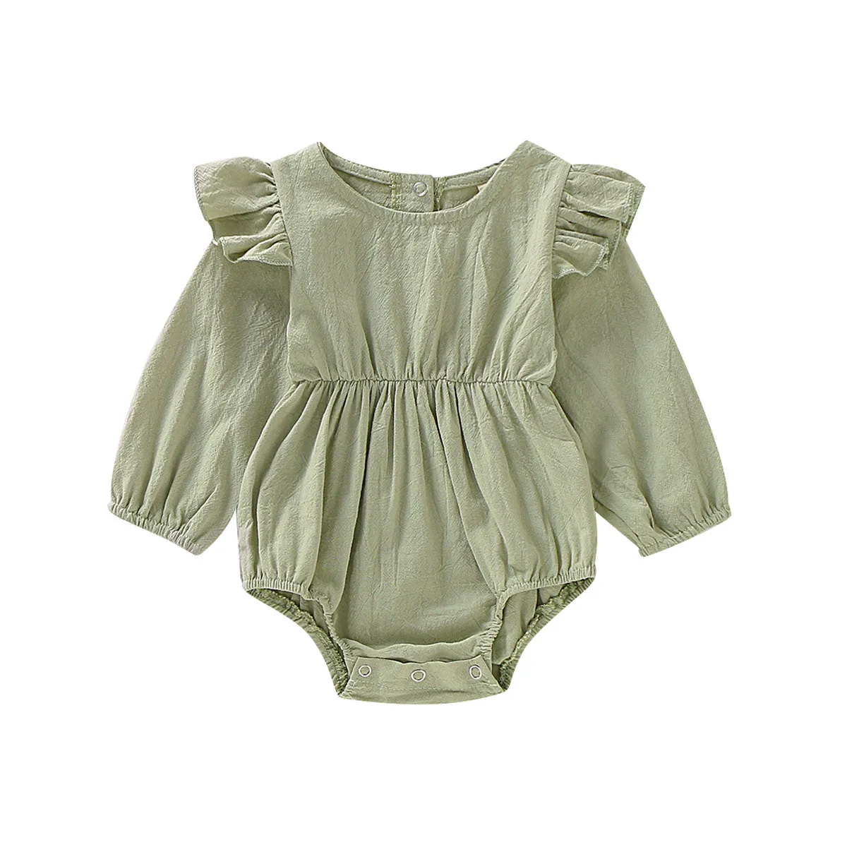 Long Sleeved Ruffle Playsuit | 3 colours to choose from