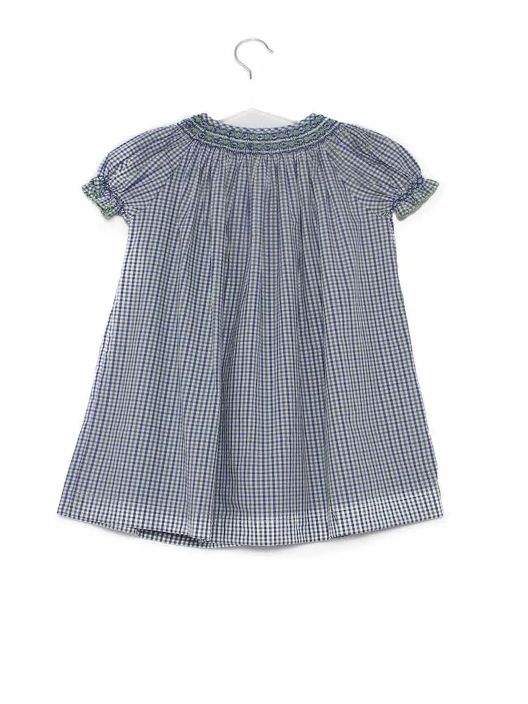 Malagasy smocked kids puff sleeves nightdress