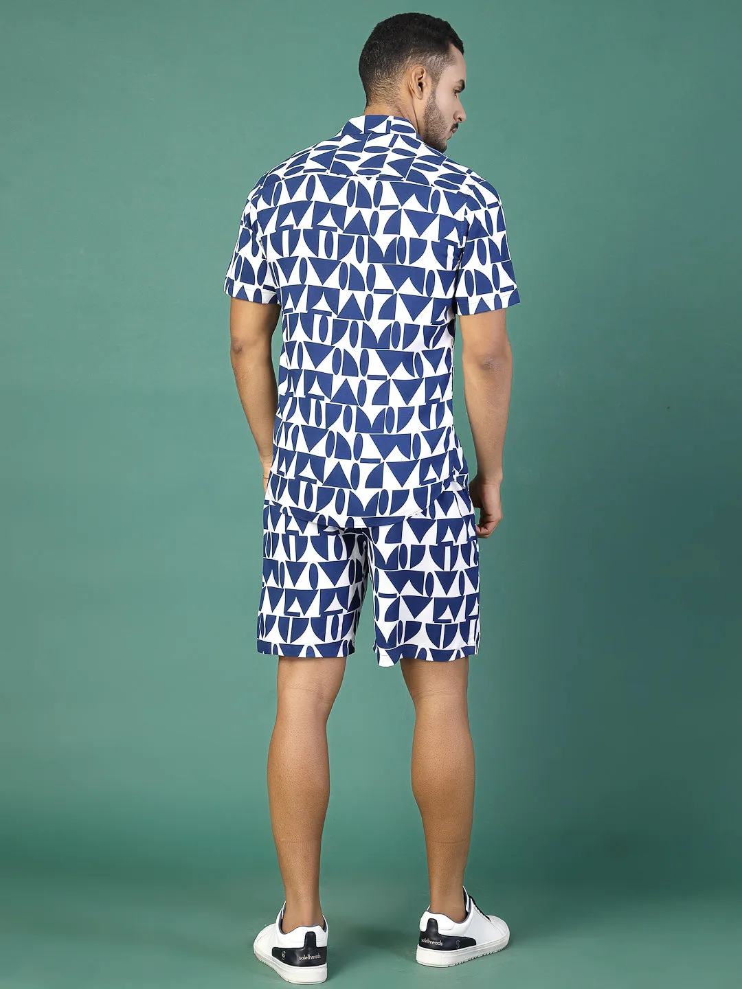 Men Abstract Zara Printed Rayon Co-ords