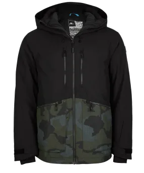 Men's Texture Snow Jacket - Black Out