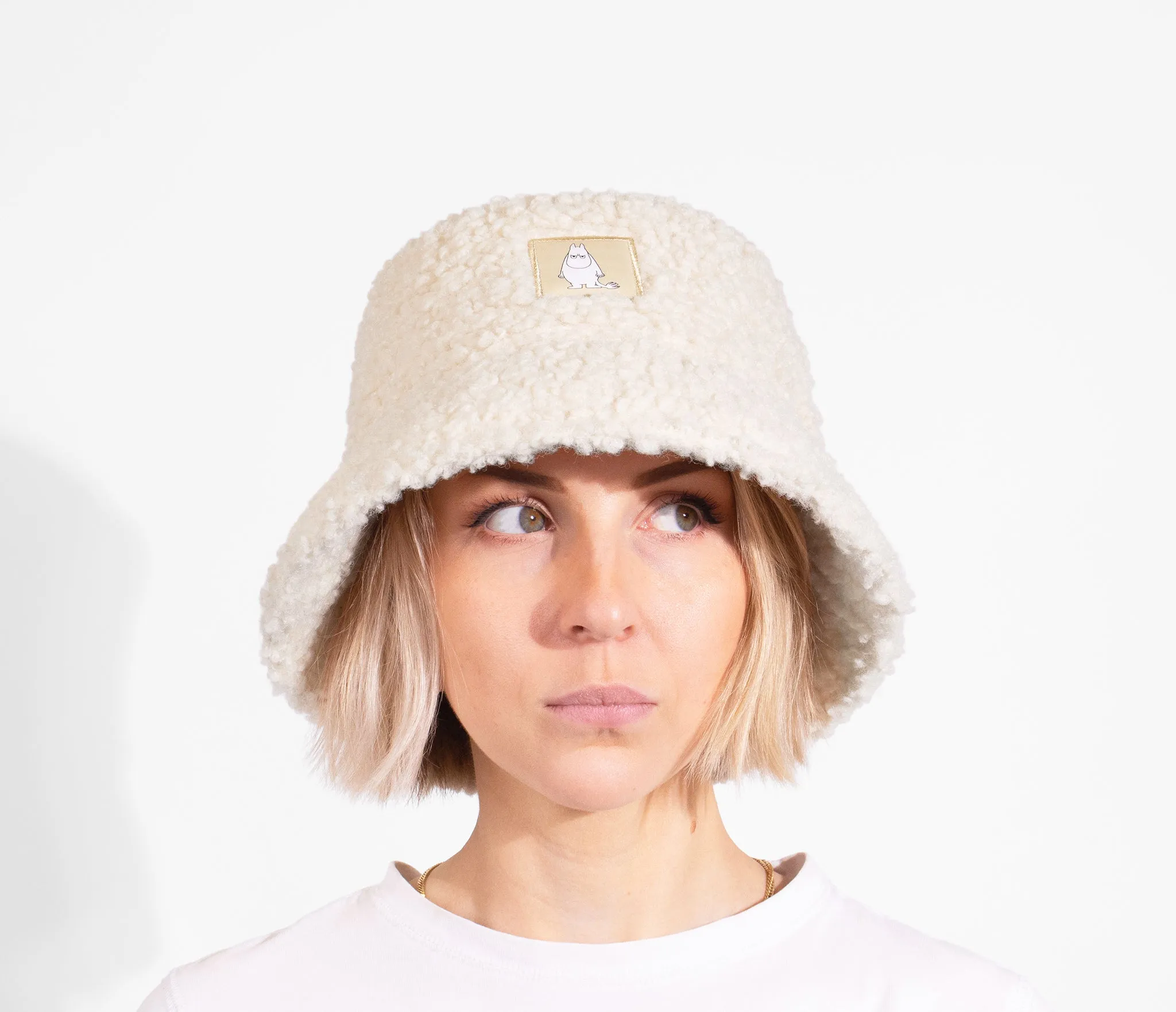 Moomintroll Angry Bucket Hat Fluffy - Offwhite