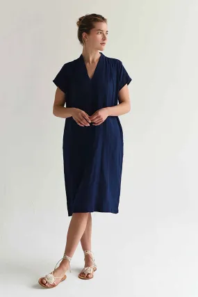 M.PATMOS Gigi V-Neck Dress - Navy