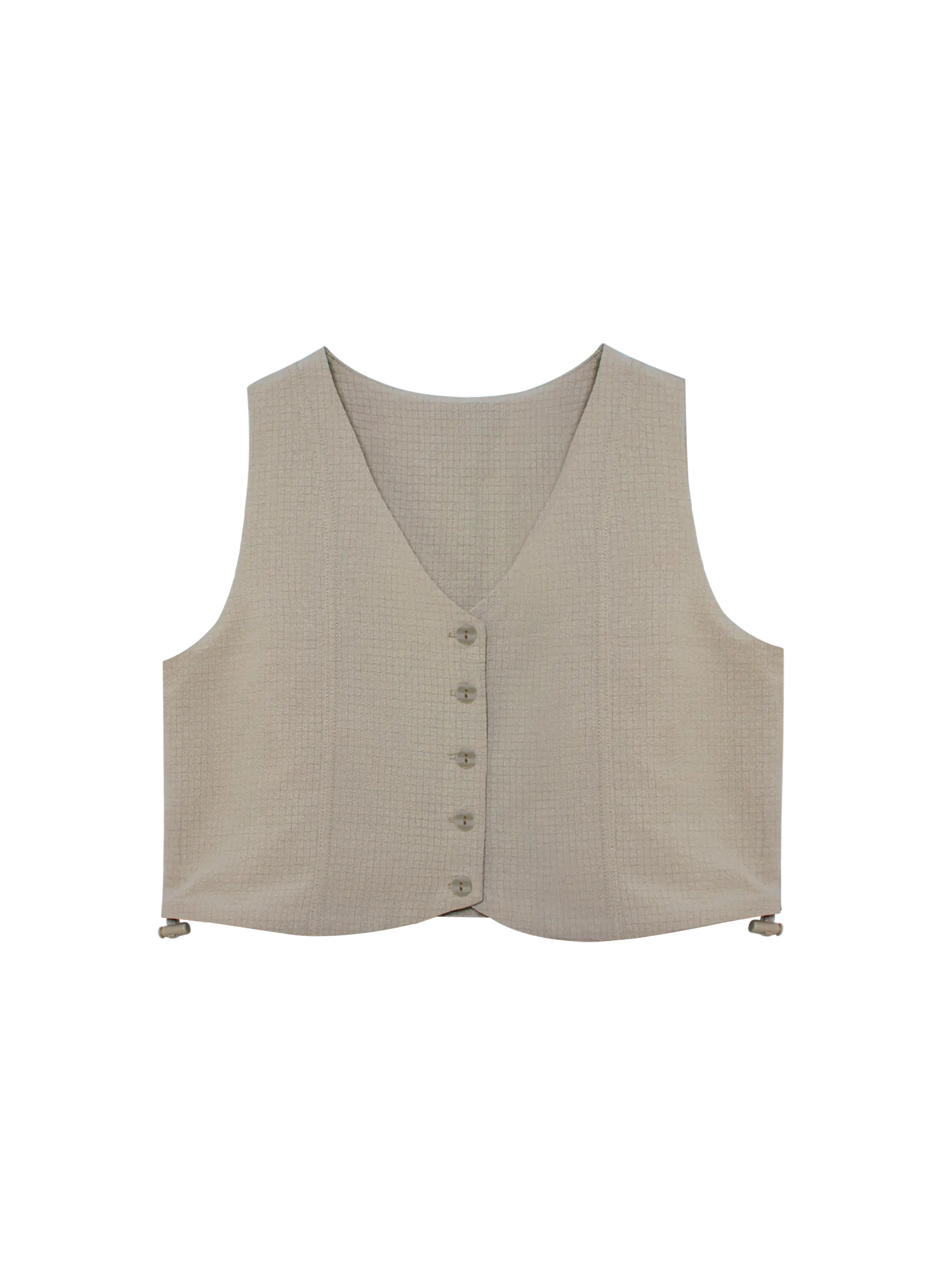 Multi-Way Vest Top (Seersucker Taupe)