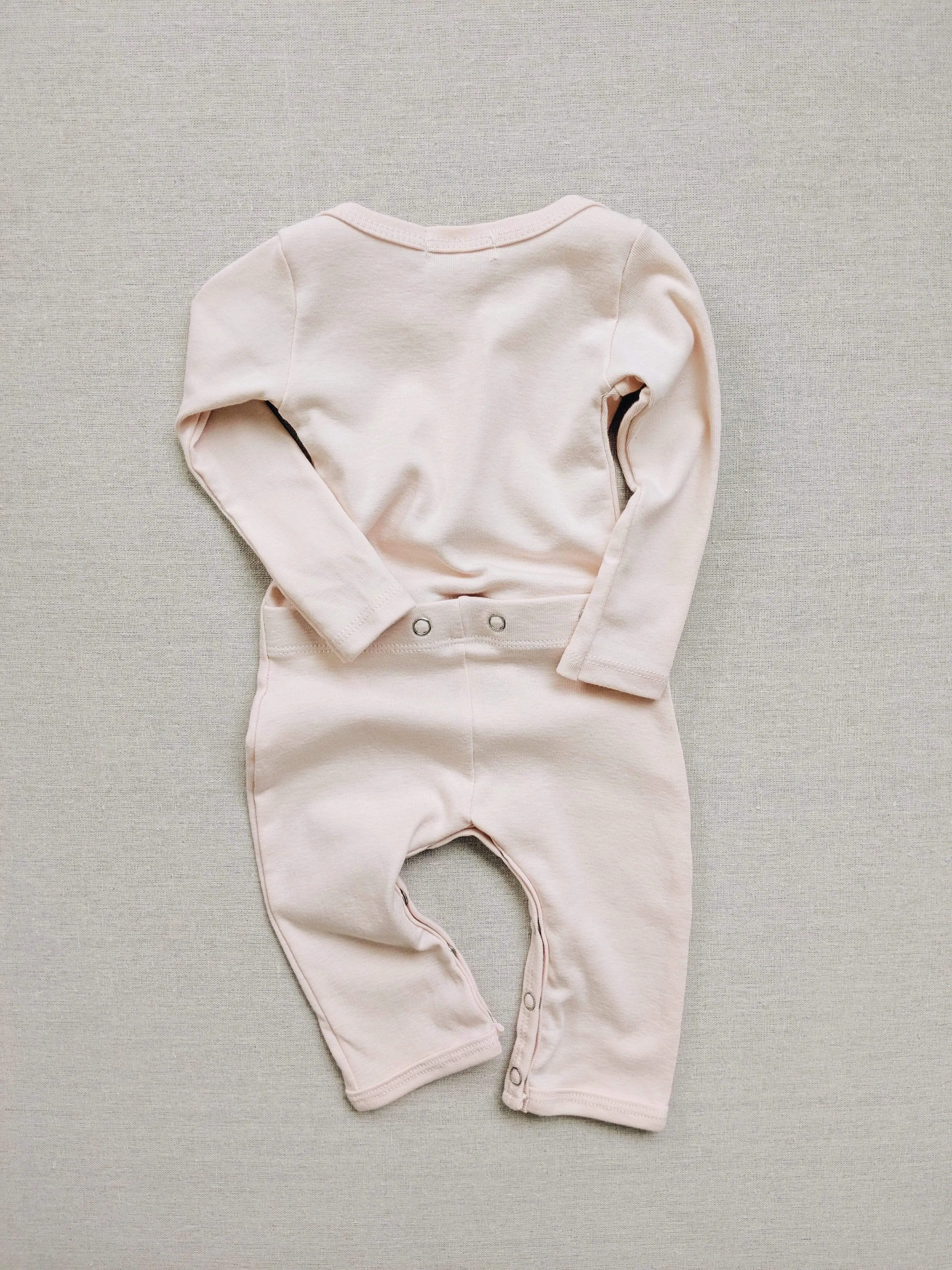 organic cotton long john - blush