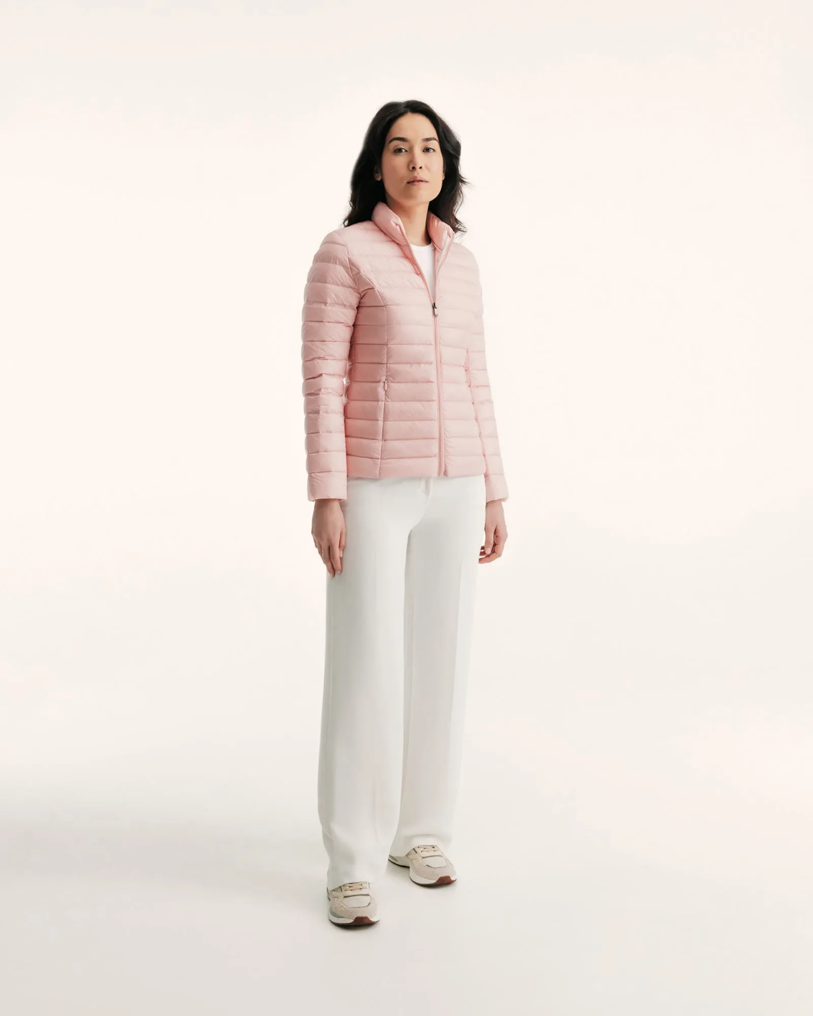 Peach pink Cha lightweight puffer jacket