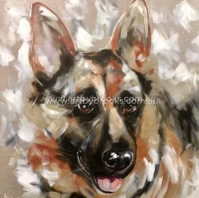 Pet portrait - Zara  90x90cm