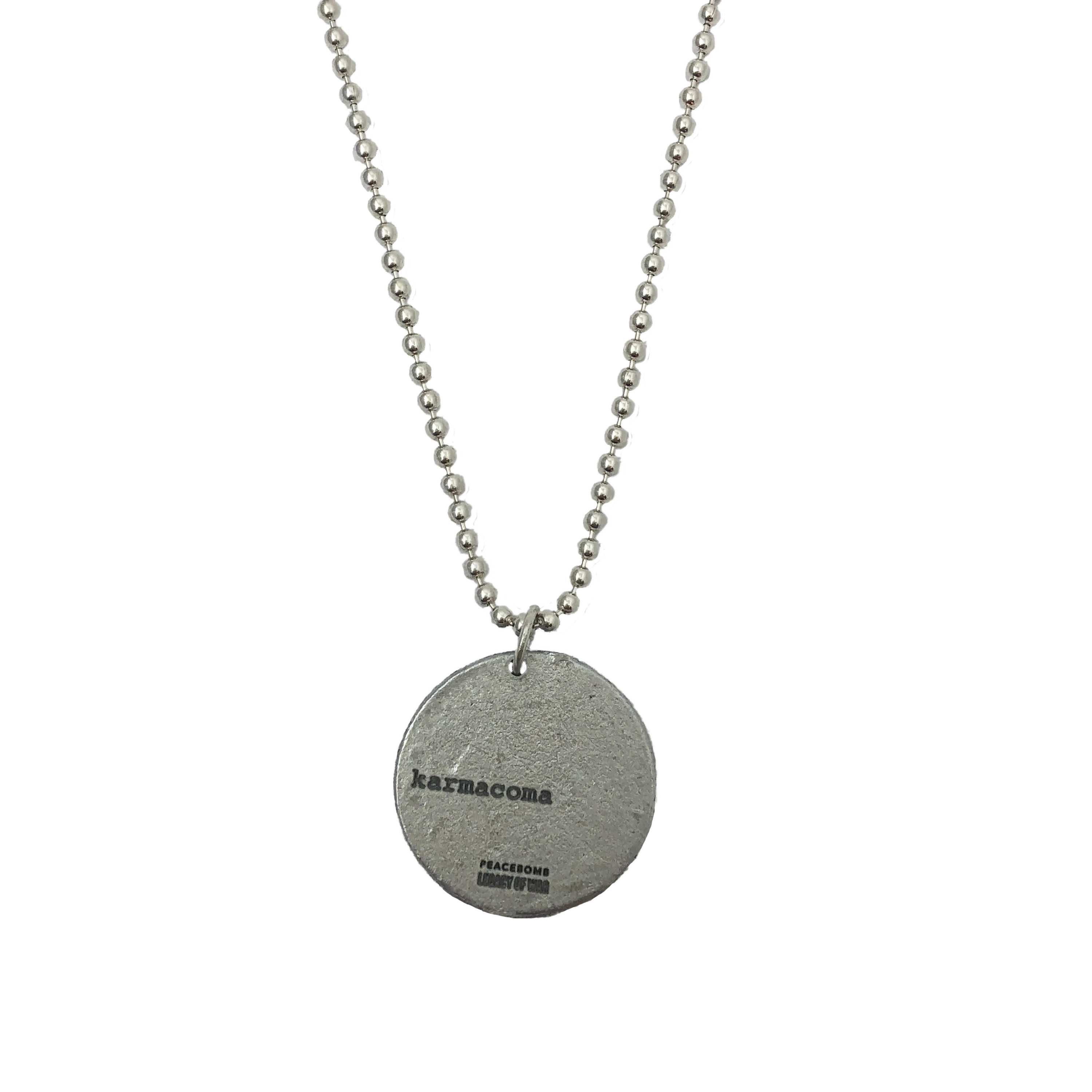 "KARMACOMA" COIN NECKLACE - MASSIVE ATTACK X LEGACY OF WAR COLLABORATION