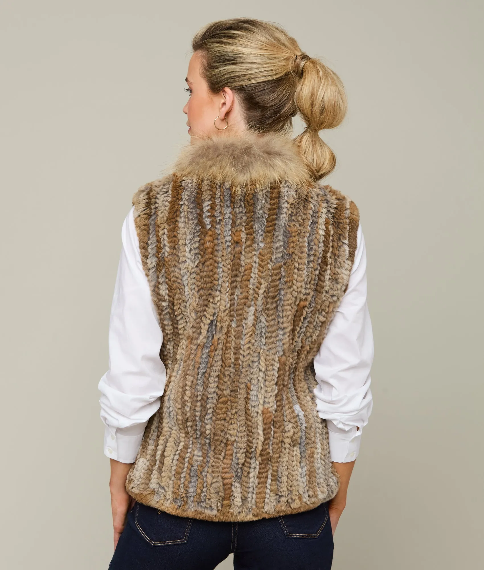 Rabbit Fur Vest :: Natural