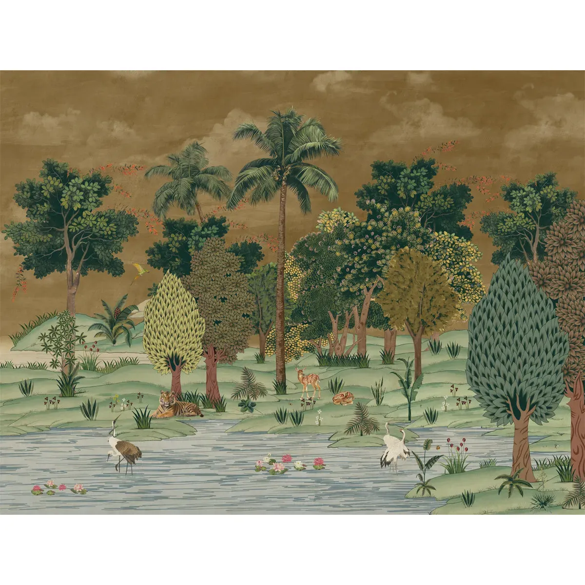 Ran Shringar Wallpaper Depicting Ranthambore Forest, Muddy Brown