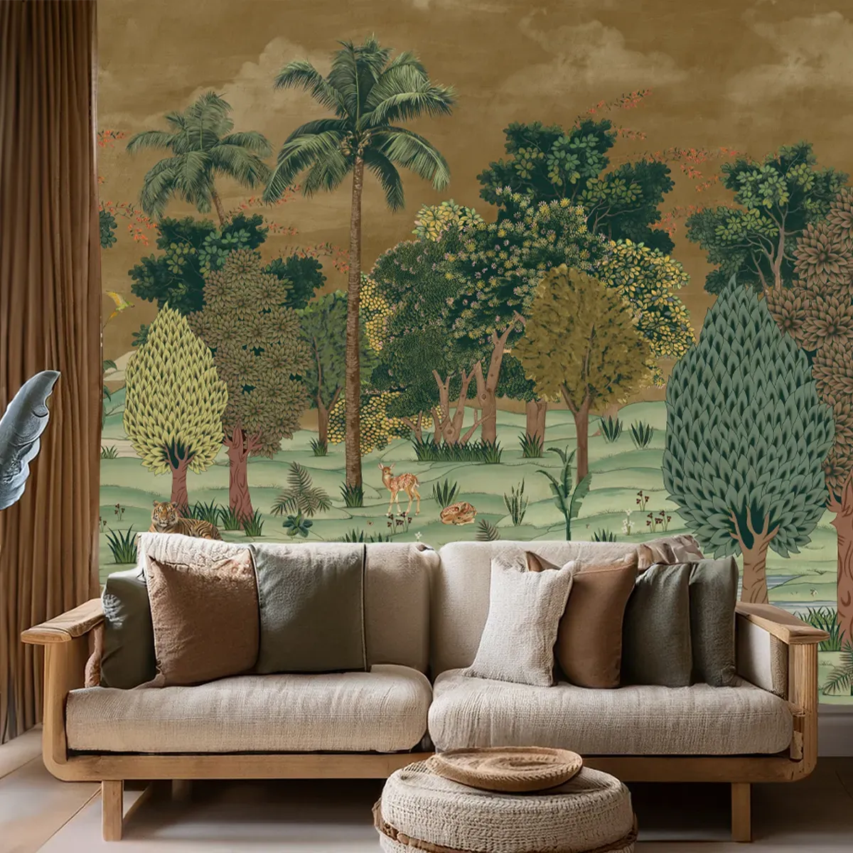 Ran Shringar Wallpaper Depicting Ranthambore Forest, Muddy Brown