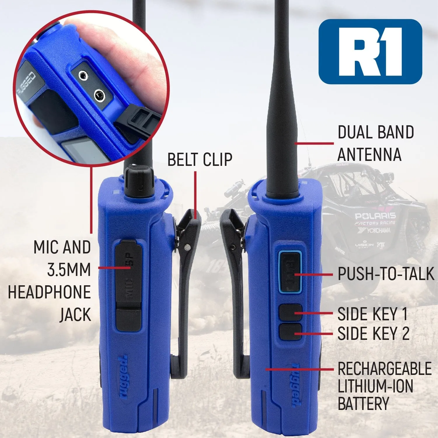 Rugged R1 Business Band Handheld Radio - Digital and Analog