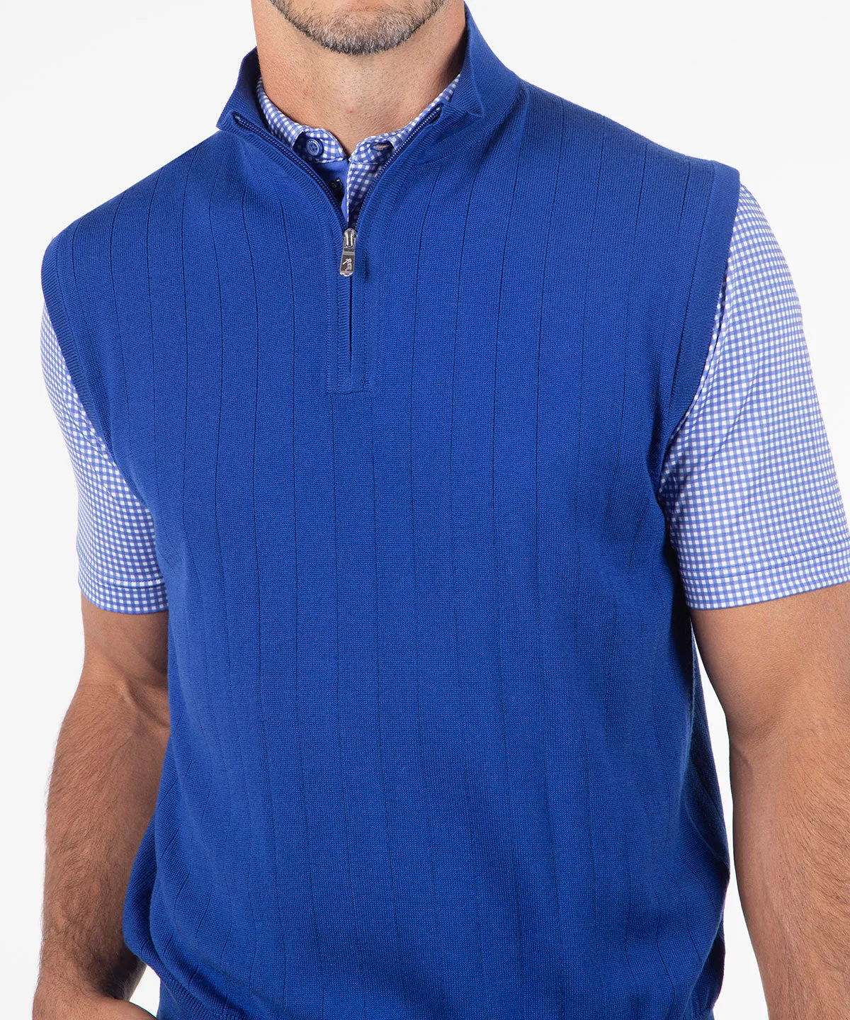 Signature Merino Lined Quarter-Zip Mock Neck Wind Vest