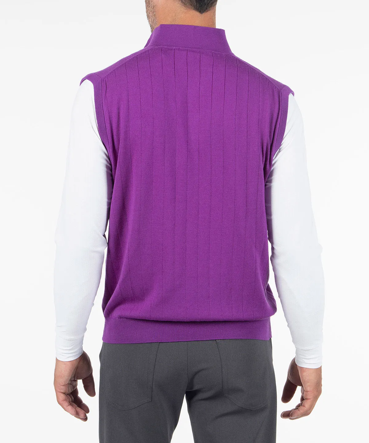 Signature Merino Lined Quarter-Zip Mock Neck Wind Vest